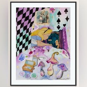 Drink Me Choice Possibility Alice in Wonderland Art Print whimsy fantasy decor